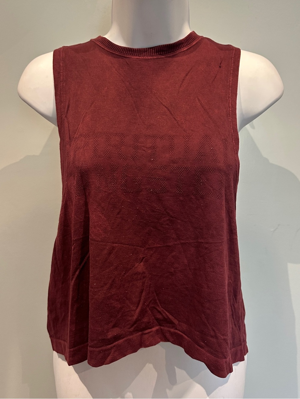 Spiritual Gangster Maroon Red Muscle Tee Tank Top XSmall/Small